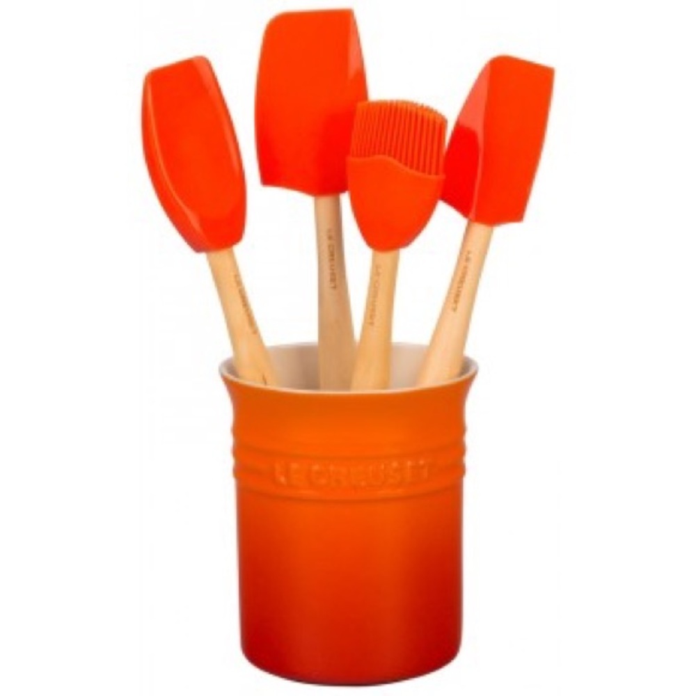 NWT Le Creuset utensil jar